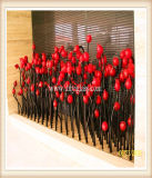 Red Blow Glass Sculpture for Hotel Decoration