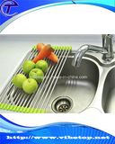 Fashion Stainless Steel Roll Draining Rack Kitchen Shelves