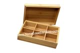 Bamboo Tea Box Organizer Storage Hb302