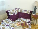 bed linens with full screen printed flower