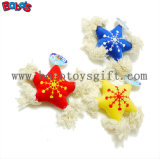 New Design Stuffed Star Pet Toy with Cotton Rope and Squeaker Bosw1072/15cm