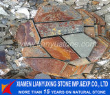 Copper Rustic Slate Flagstone on Mesh for Flooring Decoration