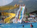 Short Route Fiberglass Water Slide Pool