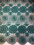 Fashion Design African French Lace Fabric for Dress Cl725-5 Nigeria Green