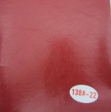 Red Color Wrinkled Faux PVC Leather with 0.9mm Thickness