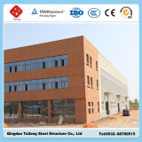 Prefabricated Light Steel Structure Workshop Building with Parapet Wall