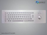 67keys Vandalism-Proof Kiosk Stainless Steel Keyboard with Trackball