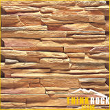 Artificial Yellow Cultured Ledge Stone for Paving Tile