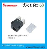 180 Degree Black RJ45 AMP CAT6 Keystone Jack