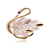 Hot-Selling Opals Swan Diamond Brooches Fashion Accessories