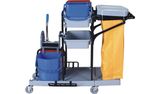 Plastic Multi-Functional Cleaning Trolley Janitor Cart