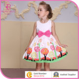Child Summer Cotton Print Forest Korean Girl Dress/ Kids Garment