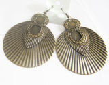 Fashion Jewelry Leaf Drop Earrings with Nickel-Free Antique Bronze Plating, Made of Zinc-Alloy and Brass, Her-10082
