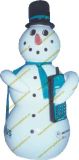 Outdoor Christmas Snowman Inflatable Decoration with Mobile for Holidays