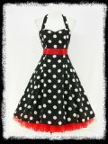 U. S. 1950s Vintage Polka Dots Dress