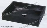 Black Square Stone Vessel Sink for Kitchen and Bathroom