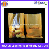 Customized Clear Windowed Square Bottom Plastic Bread Packaging Bag