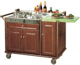 Jade Stone Panel Flambe Trolley with Wheels (FW-49A)