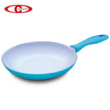 White Ceramic Pan with Colorful Coating