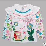 Wholesale Girls Printed Cotton Long Sleeve T-Shirt