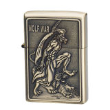 Metal Promotional Gifts Zinc Alloy Embossed Oil Lighter Xf6002A