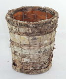Natural Birch Bark Flower Basket