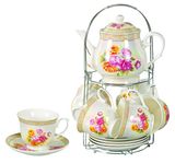 13 PCS Decal Tea Set