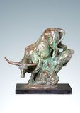 Bronze Animal Statue Brass Bull Sculpture (TPAL-184)