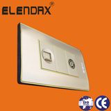 2015 New Wall TV Socket with Tel Socket (AL2078S)