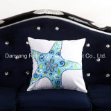 Mediterranean Starfish Style Embroidery Cotton Canvas Decorative Cushion