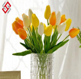 Artificial PU Real Touch Hot Selling Office Hotel Decor Tulip