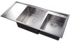 Two Bowl Handmade Kitchen Sink with Drainboard (TRBRY10547H)