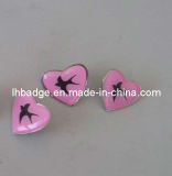Custom Badge, Pin, Swallow Badge, Heart Shaped Pin