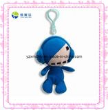 Funny Blue Plush Doll Keychain Toy