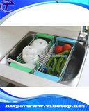 Retractable Stainless Steel Sink Dish Drain Shelf (KR-02)