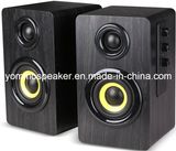 Professional Audio 2.0 Bluetooth Wood Home Theatre Speaker/Powerful Multimedia Speaker for PC&Mobile Phone/2.0 Surround Sound Bookshelf Speaker