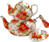 Enamel and Porcelain Tea Kettle (AS08)