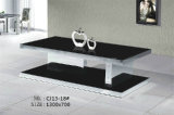 Glass TV Table with Stainless Steel Frame, TV Cabinet (D13-18)