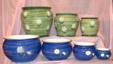 Hand-Painted Ceramic Pot