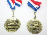 Souvenir Antique Brass 3D Sport Award Medal with Ribbon