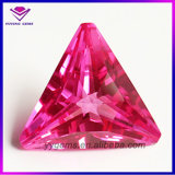 Factory Price Hot Sale Triangle Shape Beads Synthetic Ruby Gemstone Indian Ruby Stone