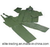 Green 2 PCS Rain Suit PVC Rain Coat