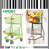Double Layer Basket Shopping Trolley Cart