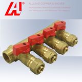 4 Way Brass Linear Manifold (A-8054 PEX)