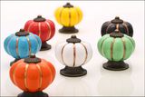 Pumpkin Shape Various Color India Ceramic Door Knobs (C24143)