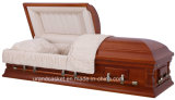 Urd-A227 Mahogany Solid Wood with Almond Velvet Interior Casket&Coffin