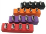 Multicolor USB 2.0 4 Port Hub, CE/FCC/RoHS Standard