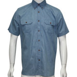 Man's Denim Short Sleeve Shirt HD0055