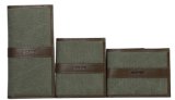 Men's Khaki Canvas Leather Bag Wallet