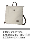 Fashion Canvas/Leather Lady's Backpack/Handbag (17203)